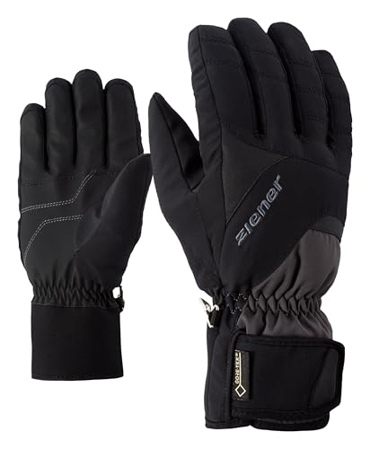 Ziener Erwachsene GUFFERT GTX Glove Alpine Ski-Handschuhe/Wintersport | Wasserdicht, Atmungsaktiv, Graphite/Black, 7,5 von Ziener