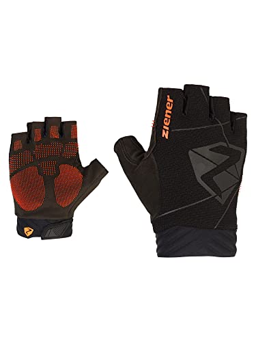 Ziener Herren CECKO Fahrrad/Mountainbike/Radsport-Handschuhe | Kurzfinger - atmungsaktiv,dämpfend, Black, 10,5 von Ziener