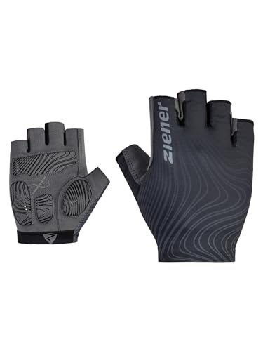 Ziener Herren Clem Fahrrad/Mountainbike/Radsport-Handschuhe | Kurzfinger - atmungsaktiv,dämpfend, Black, 7,5 von Ziener