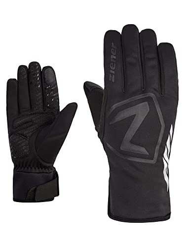 Ziener Herren DAQUA Fahrradhandschuhe, Winter |wasserdicht, Soft-Shell, gepolstert, Black, 7,5 von Ziener