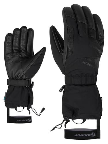 Ziener Herren GAIKU Ski-Handschuhe/Wintersport | wasserdicht, Lange Stulpe, Wolle, Black, 7 von Ziener