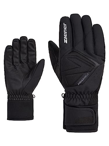 Ziener Herren GATIS Ski-Handschuhe/Wintersport | wasserdicht atmungsaktiv, black, 7,5 von Ziener