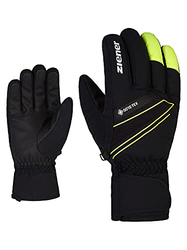 Ziener Herren Gunar Ski-Handschuhe/Wintersport | wasserdicht atmungsaktiv warm Gore-Tex, black.poison yellow, 9,5 von Ziener