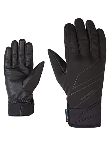 Ziener Herren Ilion Freizeit- / Funktions- / Outdoor-Handschuhe | Soft-Shell, Winddicht, wasserdicht, Black, 6,5 von Ziener