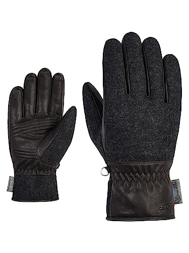 Ziener Herren ISEN Freizeit- / Funktions- / Outdoor-Handschuhe | Wolle, PFC-frei, Loden, Black, 6,5 von Ziener