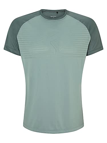 Ziener Herren NABALIS Funktions-Shirt - Fahrrad|Outdoor|Fitness|Sport - atmungsaktiv,schnelltrocknend,Kurzarm, Green Stone, 56 von Ziener