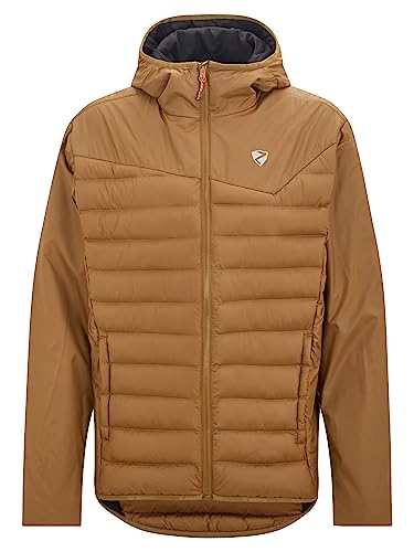 Ziener Herren NANTANO wattierte Wärmejacke | Wolle, PFC frei, walnut, 48 von Ziener