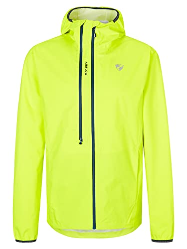 Ziener Herren NARON Regenjacke - Fahrrad|Mountainbike|Outdoor - wasserdicht,atmungsaktiv,Ventilation, poison yellow, 58 von Ziener