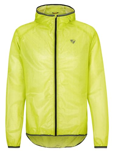 Ziener Herren NATIUS Regenjacke - Fahrrad|Mountainbike|Outdoor - wasserdicht,atmungsaktiv,super leicht, bitter lemon, 46 von Ziener