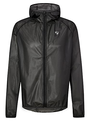 Ziener Herren NATIUS Regenjacke - Fahrrad|Mountainbike|Outdoor - wasserdicht,atmungsaktiv,super leicht, black, 48 von Ziener