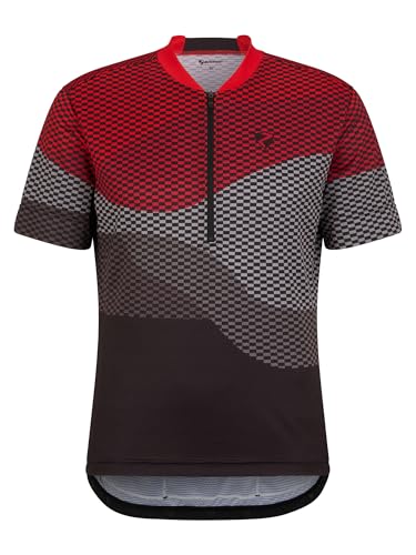 Ziener Herren NEMIC Fahrradtrikot/Radtrikot - Mountainbike|Rennrad - atmungsaktiv, schnelltrocknend, elastisch, Kurzarm, red, 56 von Ziener