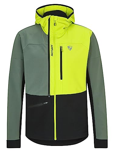 Ziener Herren NIKADO Hybrid-/Aktiv-Jacke | atmungsaktiv, winddicht, Ventilation, bitter lemon.green mud, 48 von Ziener