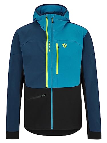 Ziener Herren NIKADO Hybrid-/Aktiv-Jacke | atmungsaktiv, winddicht, Ventilation, hale navy.teal crystal, 48 von Ziener