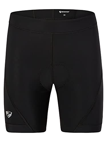 Ziener Herren Nelix X-gel Fahrrad Tight Rad Hose Mountainbike Rennrad atmungsaktiv schnelltrocknend gepolstert Gel, Schwarz, 56 EU von Ziener