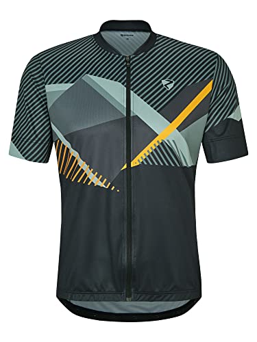 Ziener Herren NELON Fahrradtrikot/Radtrikot - Mountainbike|Rennrad - atmungsaktiv,schnelltrocknend,elastisch,kurzarm, green stone, 58 von Ziener