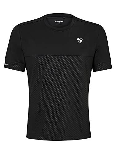 Ziener Herren Nicklas Funktions-Shirt - Fahrrad|Outdoor|Fitness|Sport - atmungsaktiv,schnelltrocknend,Kurzarm, Black, 48 von Ziener