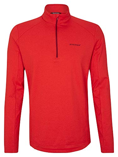Ziener Herren PAULINO Skipullover, Skirolli, Funktions-Shirt | Langarm, Atmungsaktiv, red.Melange, 50 Ziener Herren PAULINO Skipullover, Skirolli, Funktions-Shirt | Langarm, Atmungsaktiv, red.Melange, 50 von Ziener
