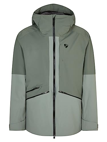 Ziener Herren TAHAN Ski-Jacke/Freeride | sympatex, PFC frei, Wolle, gray seal, 52 von Ziener