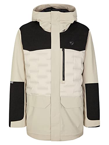 Ziener Herren TELKAMAR Ski-Jacke/Freizeit-Parka | Micro Down, PFC frei, Wolle, silver beige, 54 von Ziener