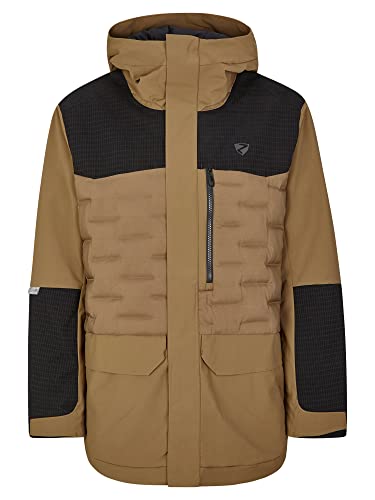 Ziener Herren TELKAMAR Ski-Jacke/Freizeit-Parka | Micro Down, PFC frei, Wolle, walnut, 58 von Ziener