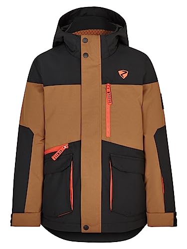 Ziener Jungen AGONIS Ski-Jacke, Winterjacke | wasserdicht, winddicht, warm, black, 104 von Ziener