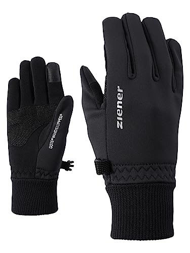 Ziener Jungen Handschuhe Lidealist Ws Junior Gloves Multisport Funktions- / Outdoor-handschuhe | Winddicht, Atmungsaktiv, schwarz (black), 7 von Ziener