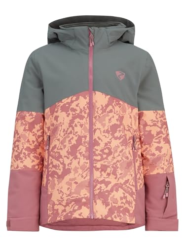 Ziener Kinder AMAJA Ski-Jacke/Winterjacke | warm, atmungsaktiv, wasserdicht, rose blossom camo, 128 von Ziener