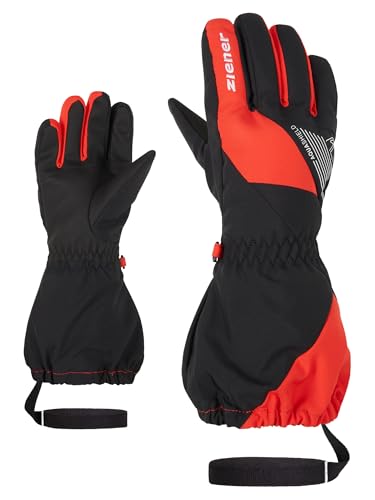 Ziener Kinder LAILACO Ski-Handschuhe/Wintersport | wasserdicht, PFC frei, red, 7 von Ziener