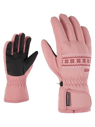 Ziener Kinder LAILLA Ski-Handschuhe/Wintersport | wasserdicht, PFC frei, Rose Blossom, 6,5 von Ziener