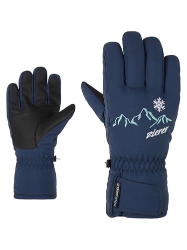 Ziener Kinder LAILLA Ski-Handschuhe/Wintersport | wasserdicht, PFC frei, Dark Navy, 4 von Ziener