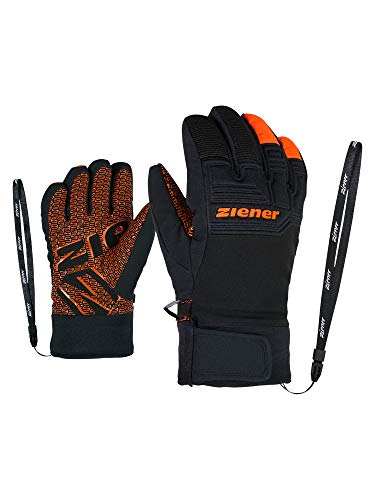 Ziener Kinder Ski-Handschuhe/Wintersport Wasserdicht Atmungsaktiv Trendig Primaloft LANUS AS, bright orange, 3 von Ziener