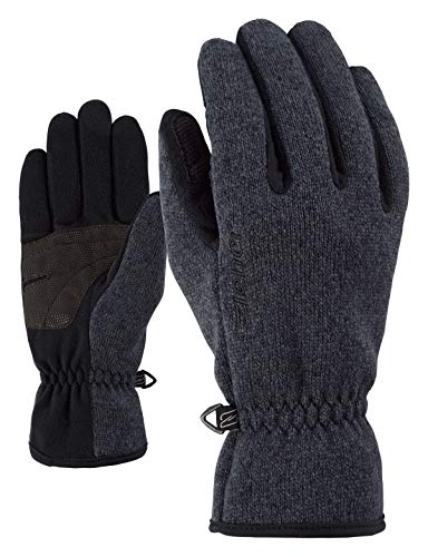 Ziener Kinder LIMAGIOS JUNIOR glove multisport Freizeit- / Funktions- / Outdoor-Handschuhe | atmungsaktiv, gestrickt, schwarz (black melange), 7 von Ziener