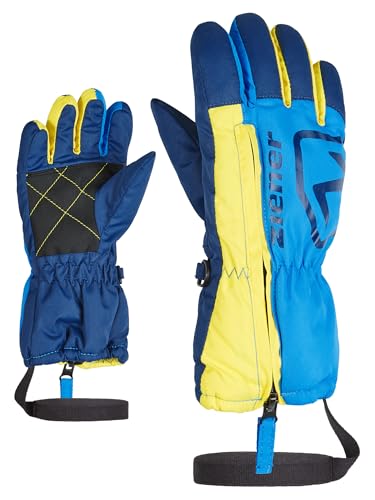 Ziener Kinder Leo Ski-Handschuhe/Wintersport | Langer Reißverschluss, Leash, Persian Blue, 116 von Ziener