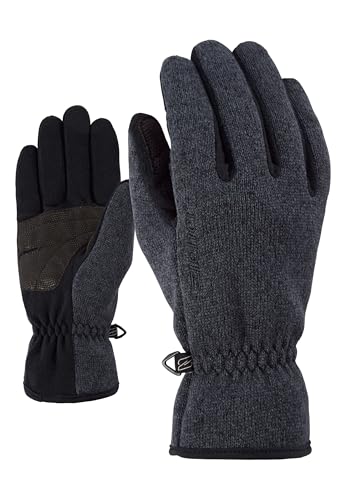 Ziener Kinder LIMAGIOS JUNIOR glove multisport Freizeit- / Funktions- / Outdoor-Handschuhe | atmungsaktiv, gestrickt, schwarz (black melange), 3.5 von Ziener