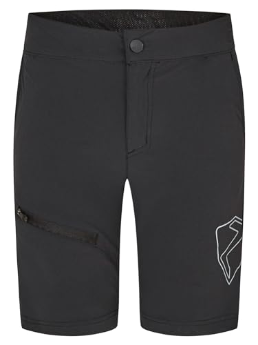 Ziener Kinder Natsu X-Function Fahrrad-Shorts mit Innenhose - Mountainbike/Outdoor/Freizeit - atmungsaktiv,schnelltrocknend,gepolstert, Black, 164 von Ziener