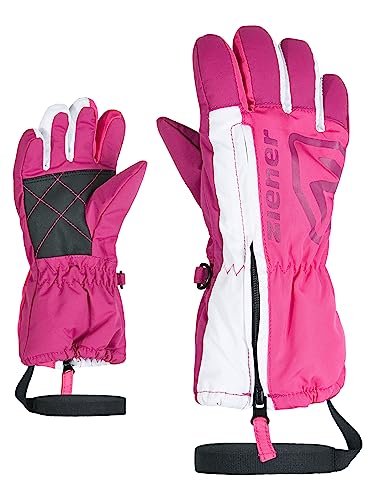 Ziener Kleinkind Leo Ski-Handschuhe/Wintersport | Langer Reißverschluss, Leash, pop pink, 104 von Ziener