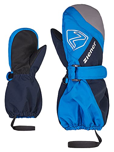 Ziener Unisex Baby Laurus Ski-Fäustlinge/Winter | wasserdicht, Lange Stulpe, reflektierend, Persian Blue.Dark Navy, 92cm von Ziener