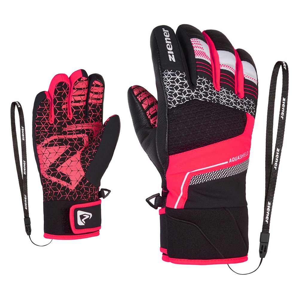 Ziener Lonzalo As Gloves Schwarz,Rosa 4 Junge von Ziener