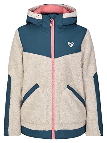 Ziener Mädchen AKTIA Fleece-Jacke Freizeit/Sport | warm, PFC frei, hale navy stru, 116 von Ziener