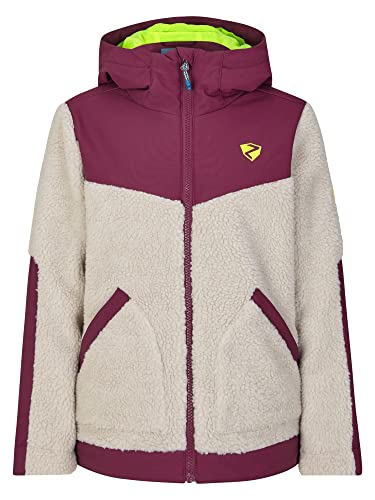 Ziener Mädchen AKTIA Fleece-Jacke Freizeit/Sport | warm, PFC frei, purple plum, 164 von Ziener