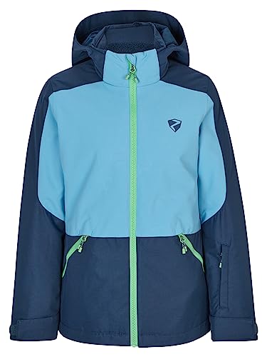 Ziener Mädchen AMELY Ski-Jacke, Winterjacke | wasserdicht, winddicht, warm, morning blue, 140 von Ziener