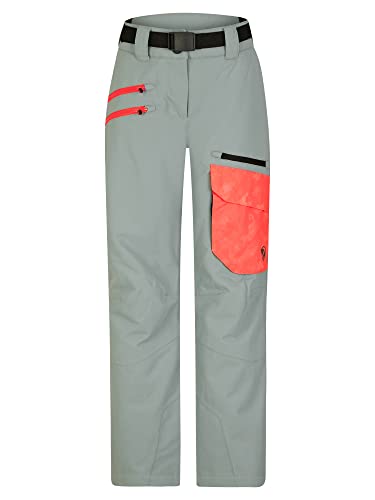 Ziener Mädchen Aileen Ski-Hose, Schnee-Hose | wasserdicht, Winddicht, warm, Gray Seal Ripstop, 164 von Ziener