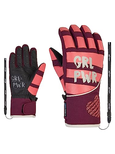 Ziener Mädchen LIWA Ski-Handschuhe/Wintersport | wasserdicht, Primaloft, modisch, Velvet red, 4 von Ziener