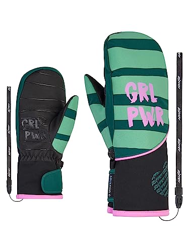 Ziener Mädchen LIWANI Ski-Fäustling/Wintersport | wasserdicht, Primaloft, modisch, deep Green, 5 von Ziener