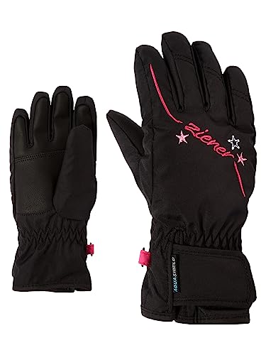 Ziener Mädchen LULA Ski-Handschuhe/Wintersport | wasserdicht atmungsaktiv, black, 3 von Ziener