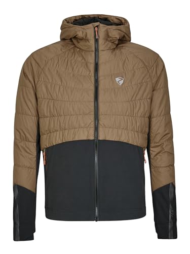 Ziener Herren NAKOS Hybrid-/Aktiv-Jacke | atmungsaktiv, winddicht, Wolle, walnut, 50 von Ziener