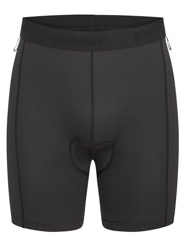 Ziener Herren NEIK X-Gel Fahrrad-Unterhose/Rad-Innenhose/Mountainbike-Unterwäsche - sehr atmungsaktiv|gepolstert|schnelltrocknend|elastisch, Black, 56 von Ziener