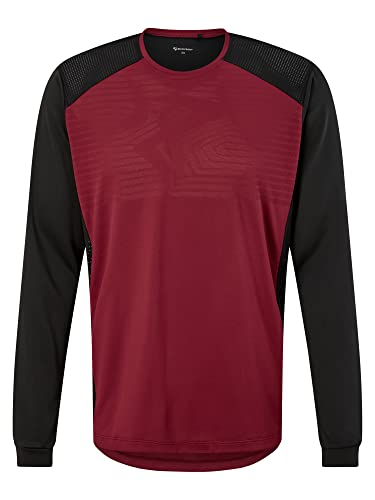 Ziener Herren Nabisco Funktions Shirt Fahrrad Outdoor Fitness Sport atmungsaktiv schnelltrocknend langarm , Sangria Red, 50 EU von Ziener