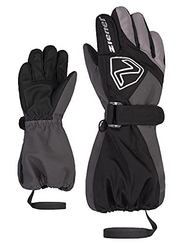Ziener Unisex Baby Lauro Ski-Handschuhe/Winter | wasserdicht Lange Stulpe reflektierend, black.magnet, 110 von Ziener