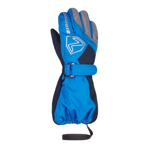Ziener Unisex Baby Lauro Ski-Handschuhe/Winter | wasserdicht Lange Stulpe reflektierend, persian blue.dark navy, 128 Ziener Unisex Baby Lauro Ski-Handschuhe/Winter | wasserdicht Lange Stulpe reflektierend, persian blue.dark navy, 128 von Ziener